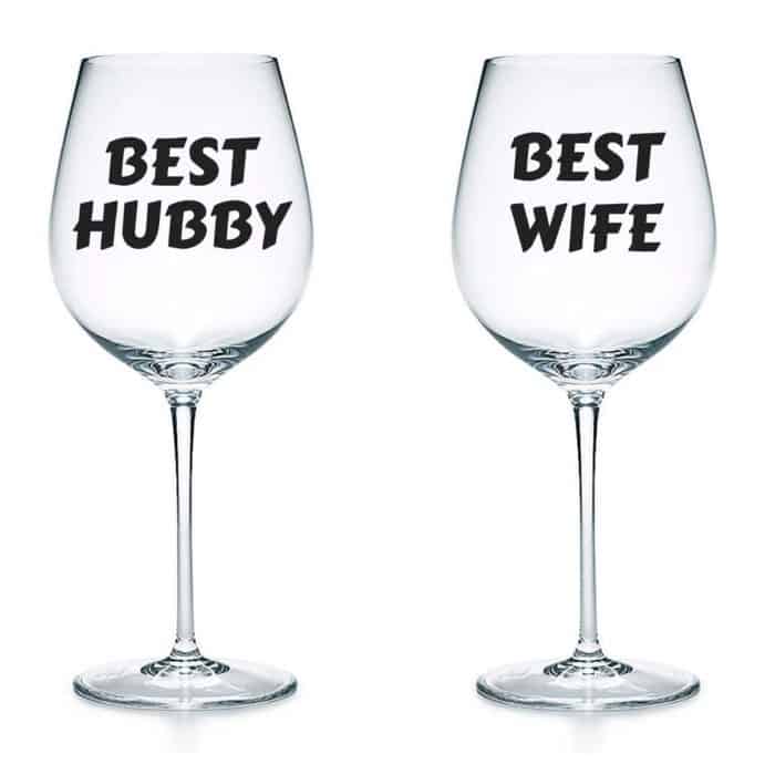 Best hubby And Best Wife Wine Glasses Best hubby And Best Wife Wine Glasses