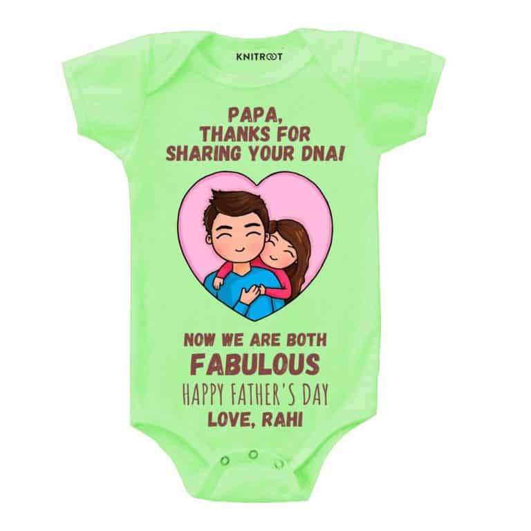 papa thank you for sharing DNA with me green onesies