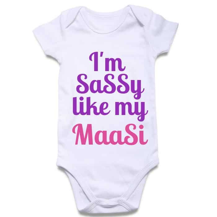 I'm Sassy Like My Maasi Baby Onesie sassy maasi baby romper | Knitroot