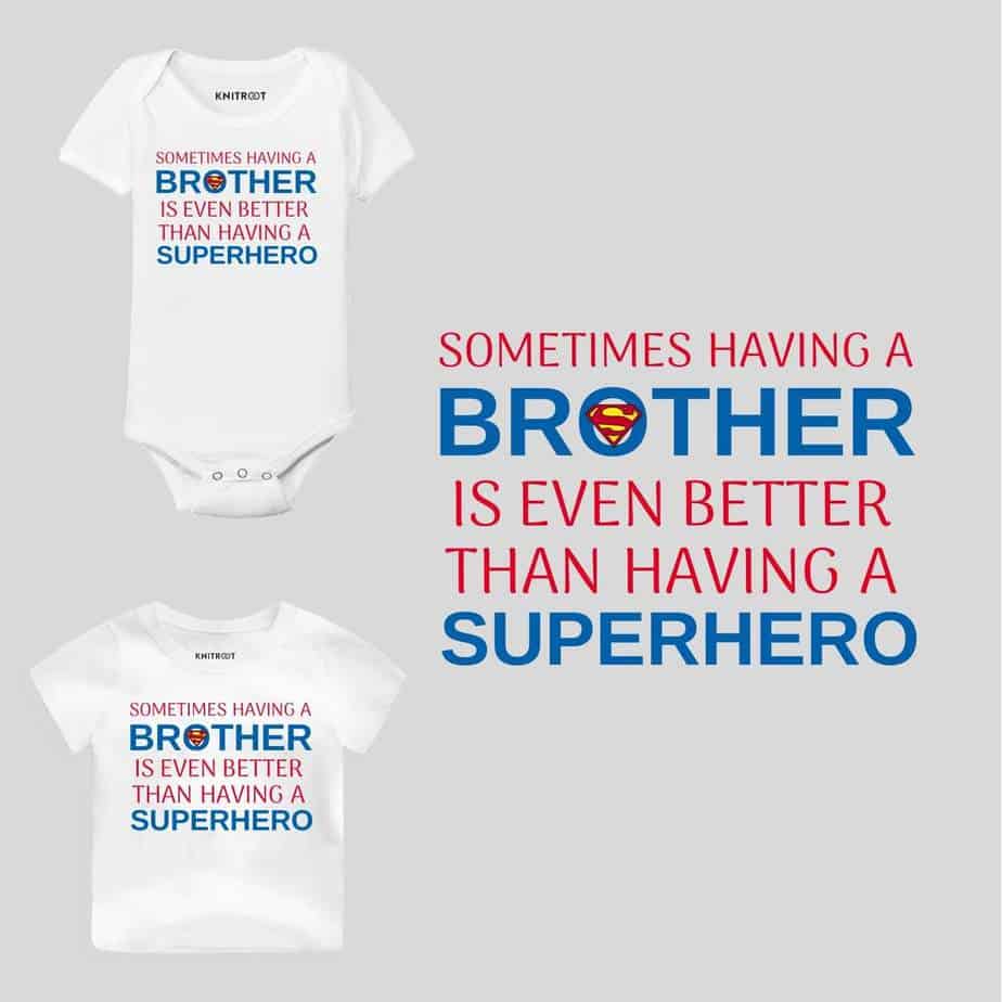 sometime having brother is better superhero t shirt