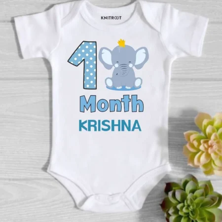 Happy 1 Month Birthday Baby Romper