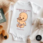 Baby Romper With First Bowl of Rice Print