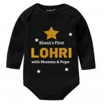 First lohri mumma papa | baby romper | Knitroot
