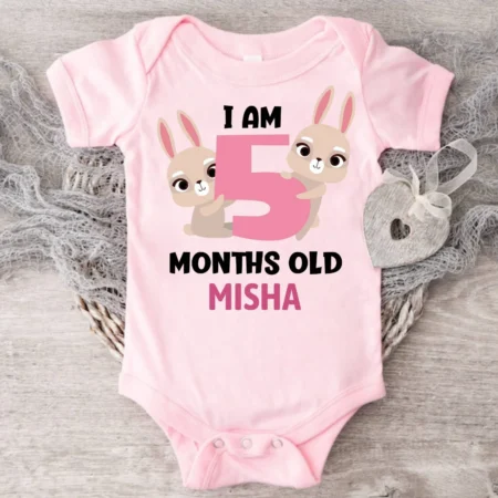 5th Month Birthday Baby Romper