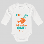 Fish design baby romper | Knitroot