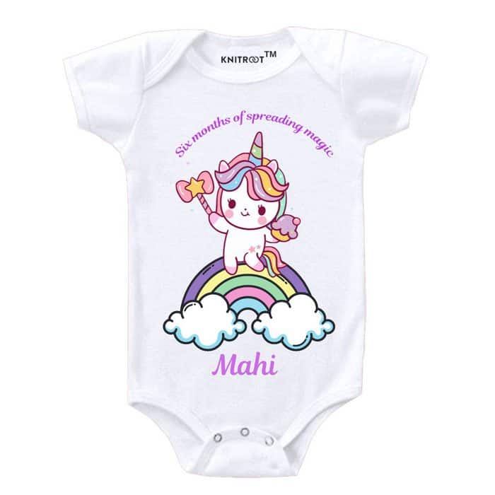 Baby-Romper-Romper-Half Sleeve-White-Magic-Knitroot