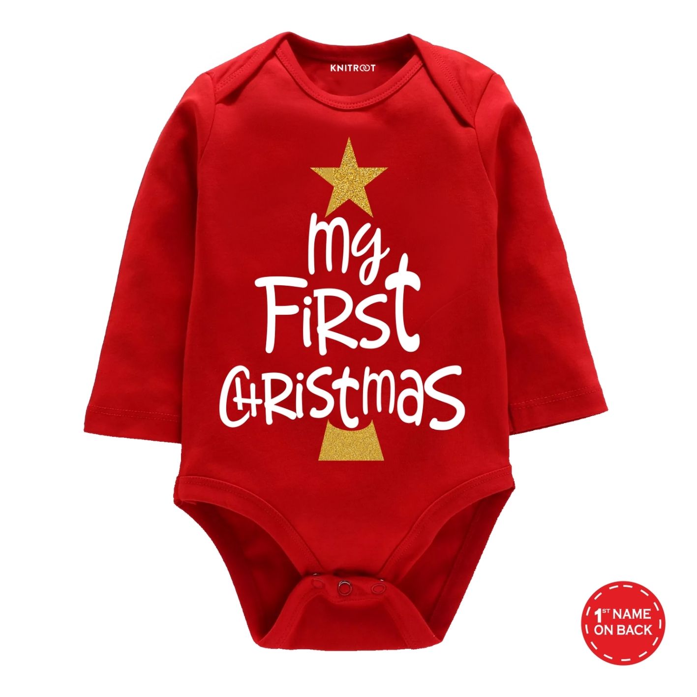 First Christmas Glitter onesie