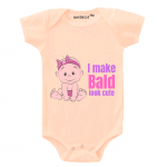 I make bald look cute-Baby-Romper-White-knitroot