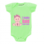 I make bald look cute-Baby-Romper-White-knitroot