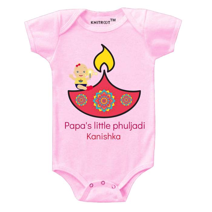Papa's Little Phuljadi Onesie (Pink)