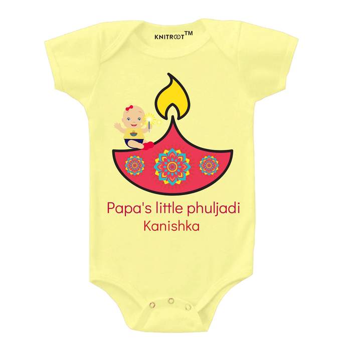 Papa's Little Phuljadi Onesie (Yellow)