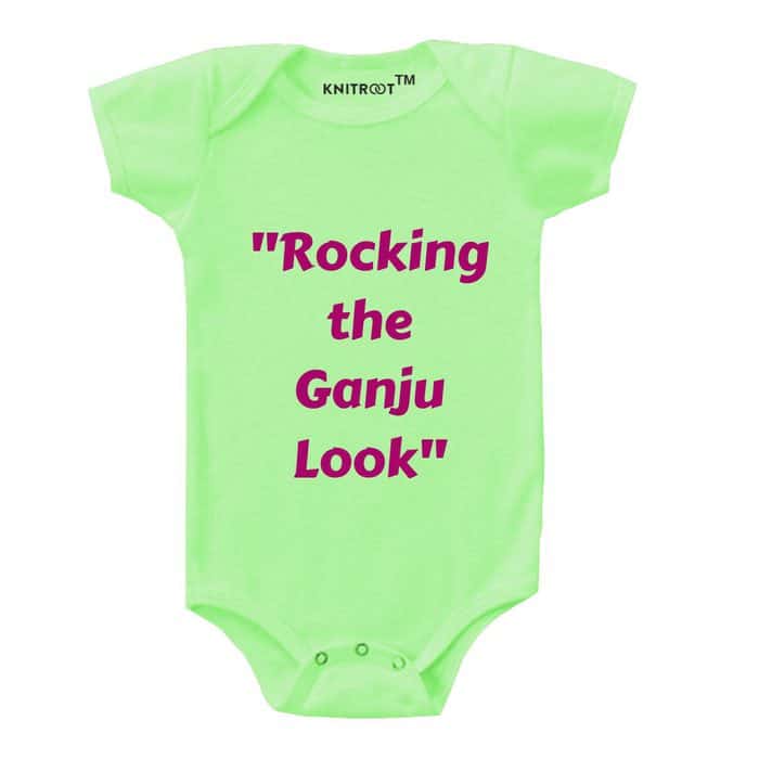 Rocking the Ganju Look-Baby-Romper-Green-knitroot