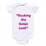Rocking the ganju look-Baby-Romper-White-knitroot
