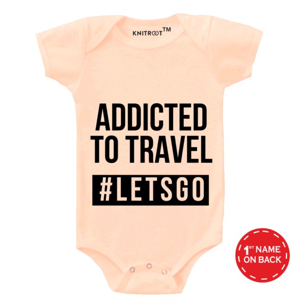 addicted to travel baby romper