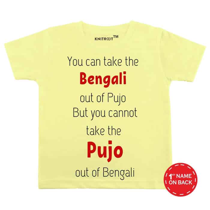 bengali pujo baby T-shirt knitroot (Yellow)