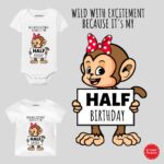 Half Birthday Bow Baby Wear