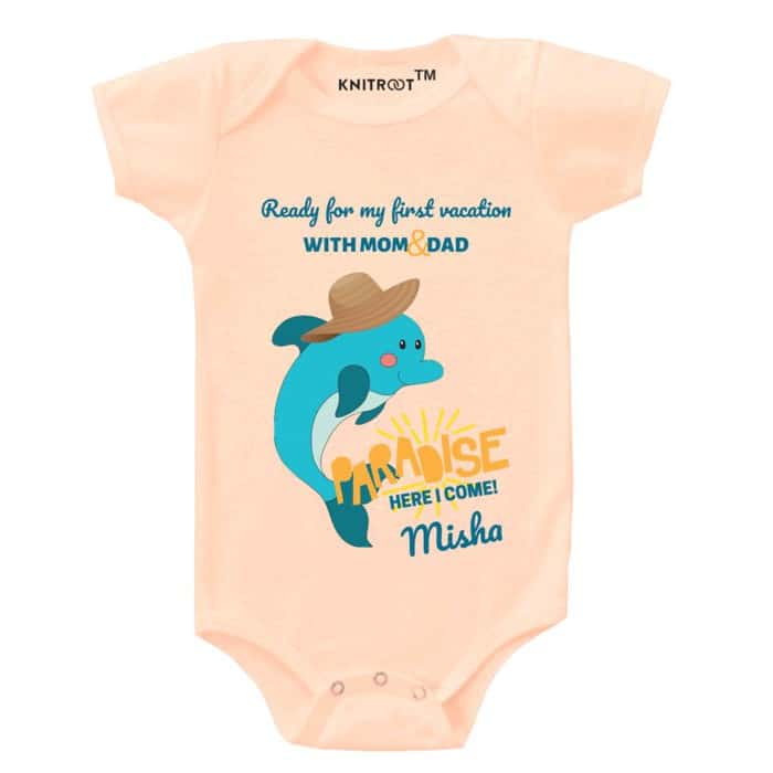 first vacation baby romper
