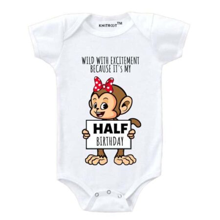 half year old birthday | personalized romper | Knitroot