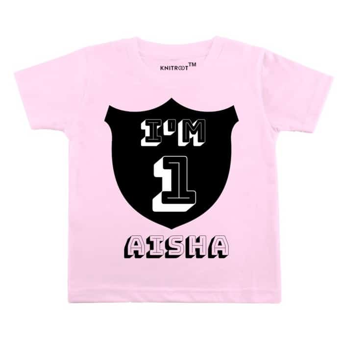 I-m-1-aisha-kids-tshirt-pink-knitroot gifts for baby's first birthday
