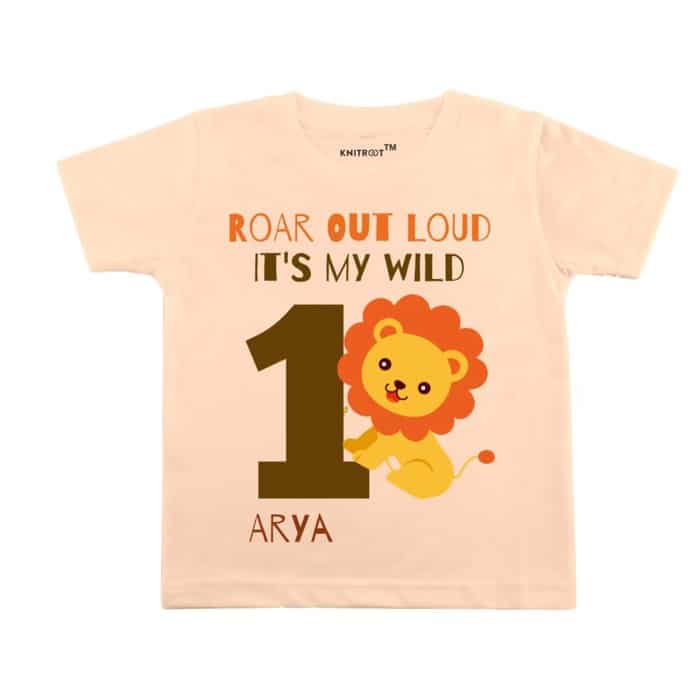 Roar-out-loud-its-my-wild-kids-tshirt-peach-knitroot