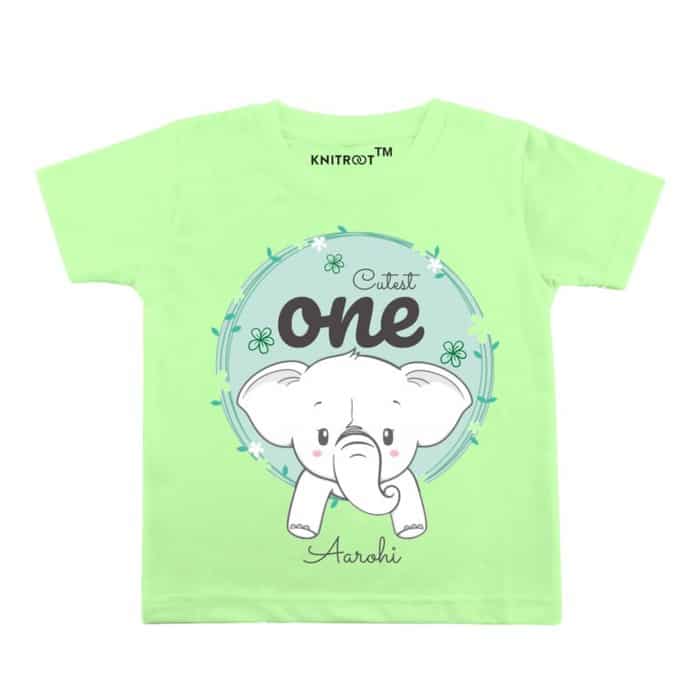 cutest-one-aarohi-kids-tshirt-green-knitroot