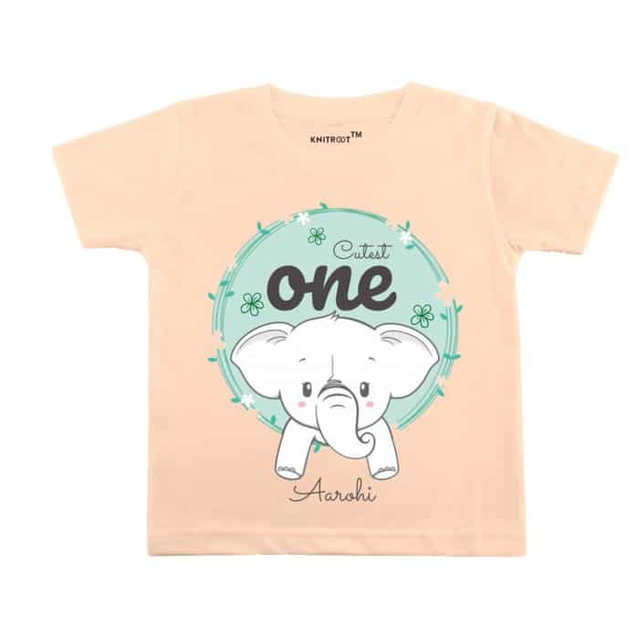 cutest-one-aarohi-kids-tshirt-peach-knitroot summer clothes for kids