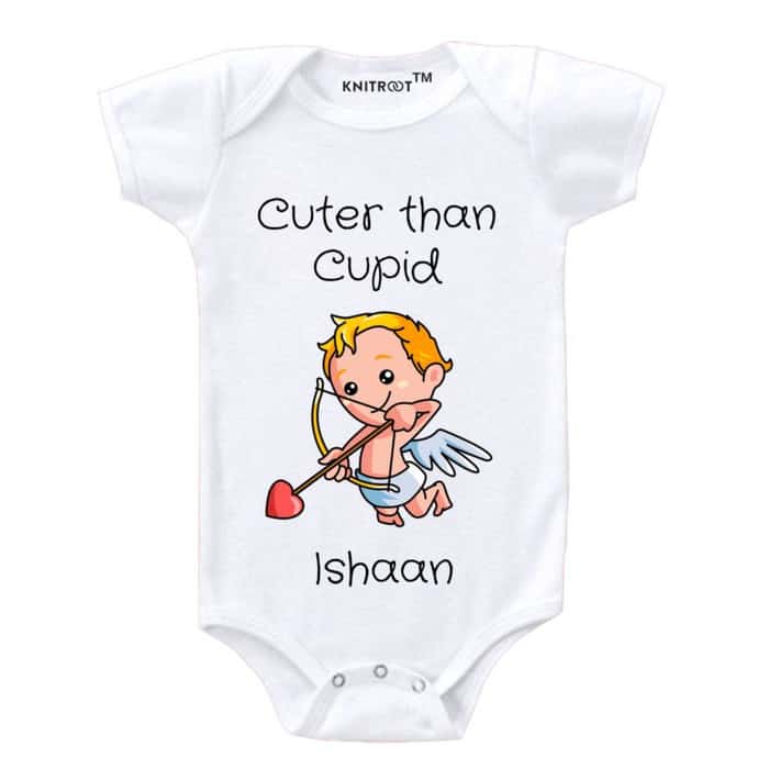 7 days of valentine rompers Cuter Than Cupid Onesies | baby rompers | Knitroot
