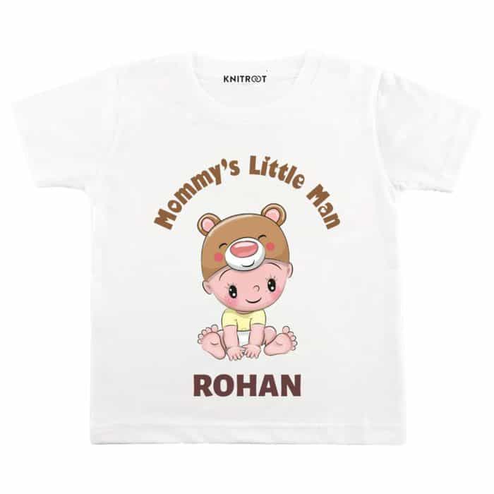 mommys little man white t shirt