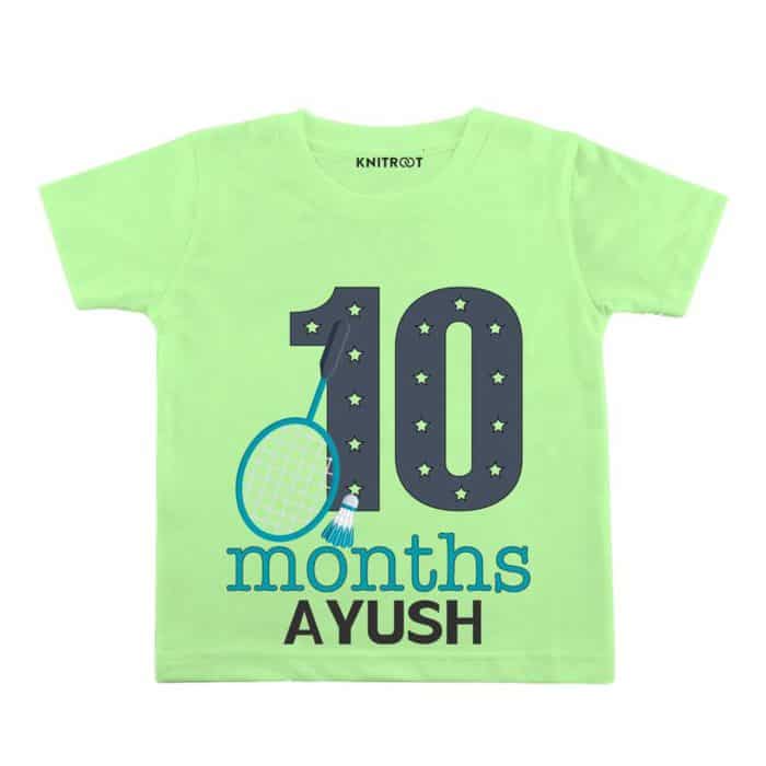 10 month old sport green custom t shirt 10 month old baby