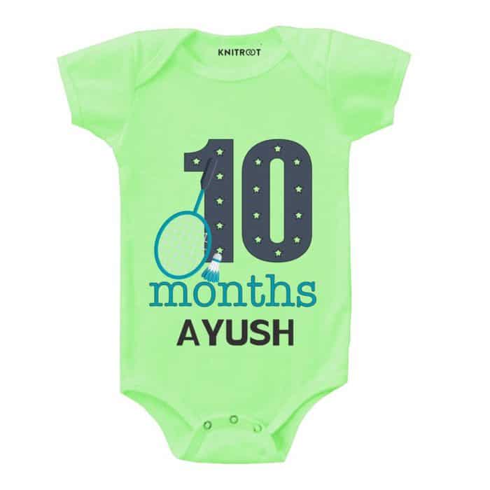10 month old sport green onesies