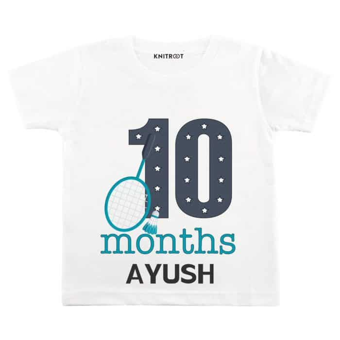 10 month old sport white t shirt