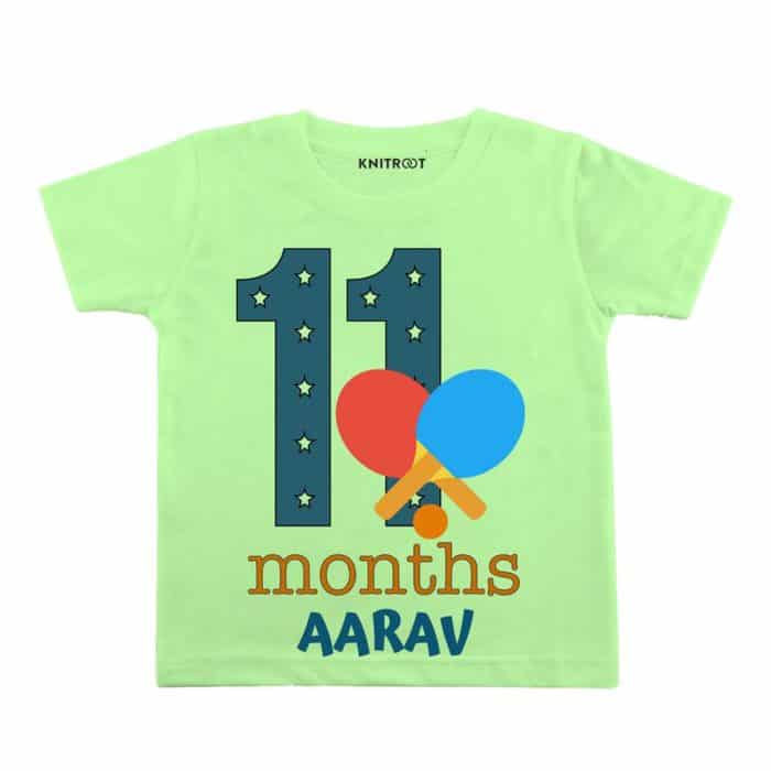 11 month old sport green custom t shirt