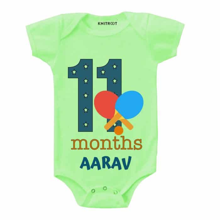 11 month old sport green onesies