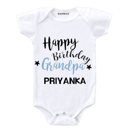happy birthday gandpa kids romper
