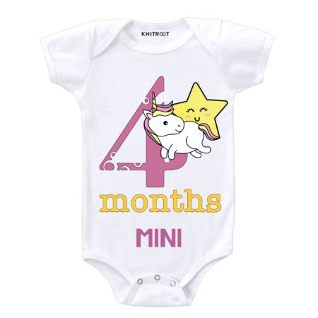 Unicorn Design Romper for four month old baby