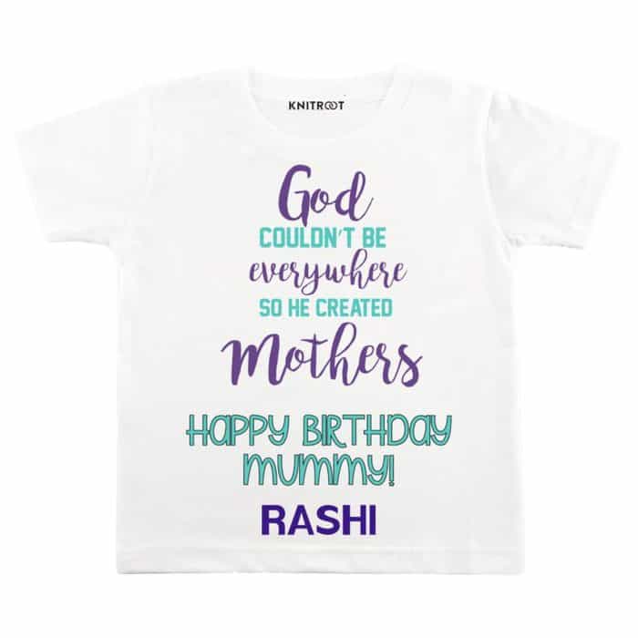 god created mommy white kids t shirt