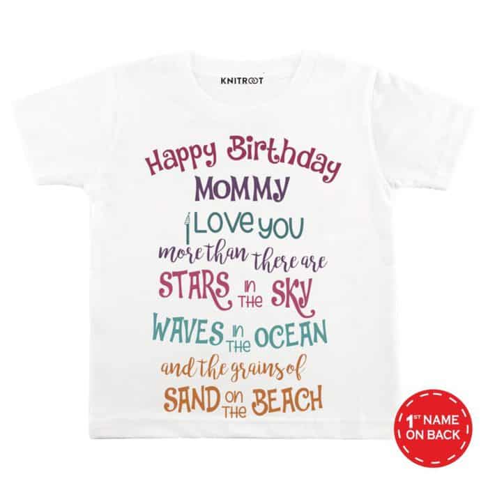 happy birthday mom kids t shirt