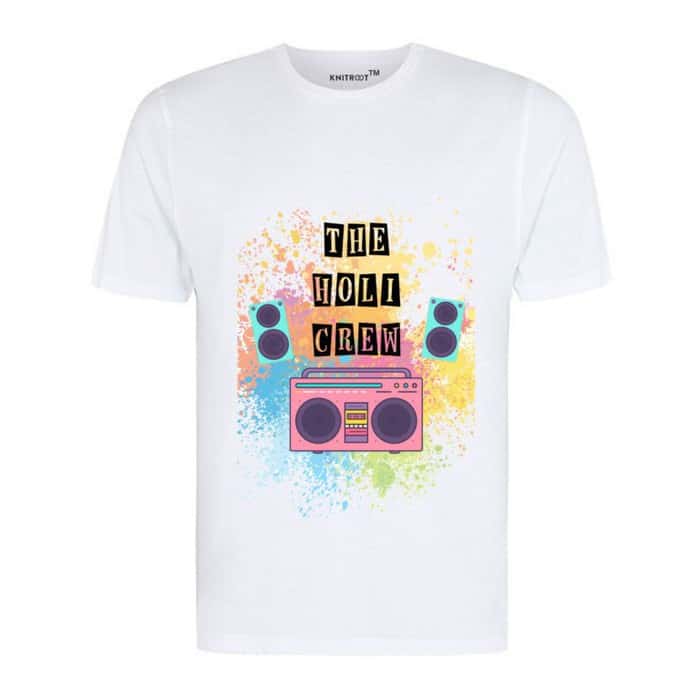 holi party crew mens t shirt
