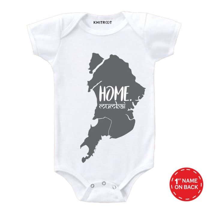 my home mumbai white baby romper custom