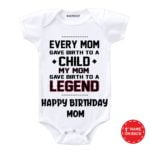 my mom gave birth to the legend peach kids romper