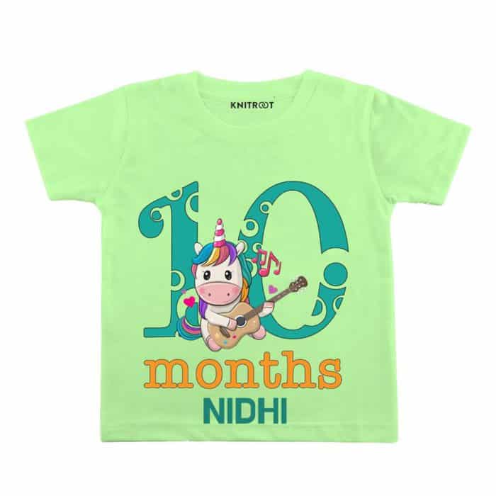 ten month old newborn baby pista green t shirts