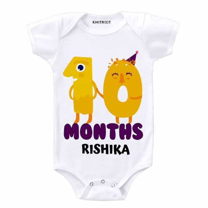 tenth month custom newborn baby romper.jpg 10 month baby clothes