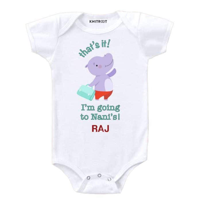 thats it I'm Going to Nani's !! white baby rompers thats it I'm Going to Nani's !! white baby rompers