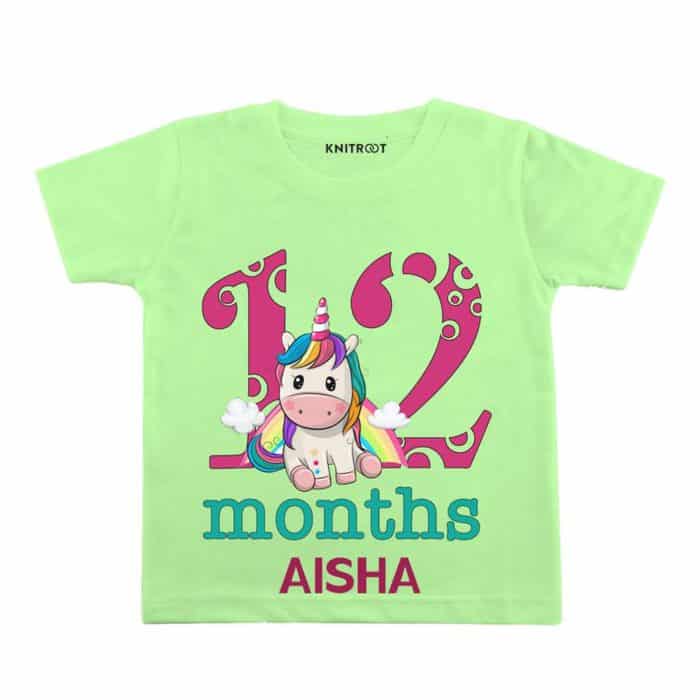 twelve month old newborn baby pista green t shirts