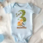 3 Month Birthday Animal Print