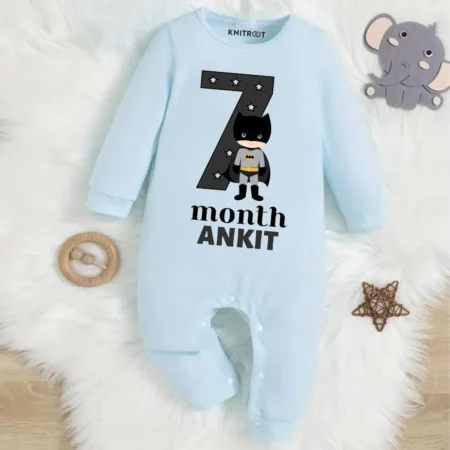 7 Month Birthday Superheroes Print