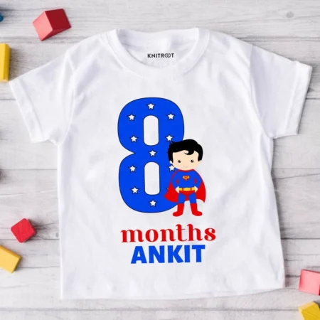 8 Month Birthday Superheroes Print