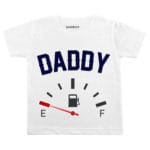 dad&son combo tshirt romper color white