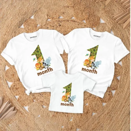 1st Month Birthday Animal Theme Outfit