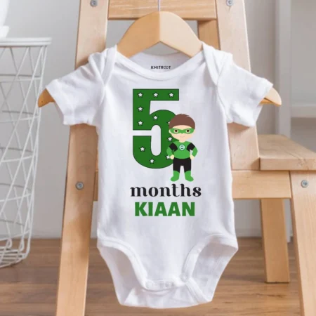 5 Month Birthday Superheroes Print